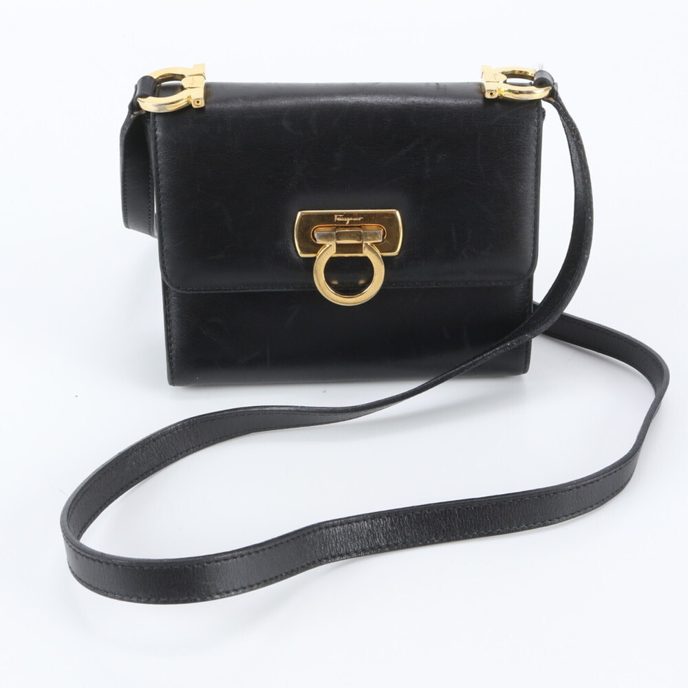 Salvatore Ferragamo Gancini BA214797 Leather Shoulder Bag Crossbody for Women